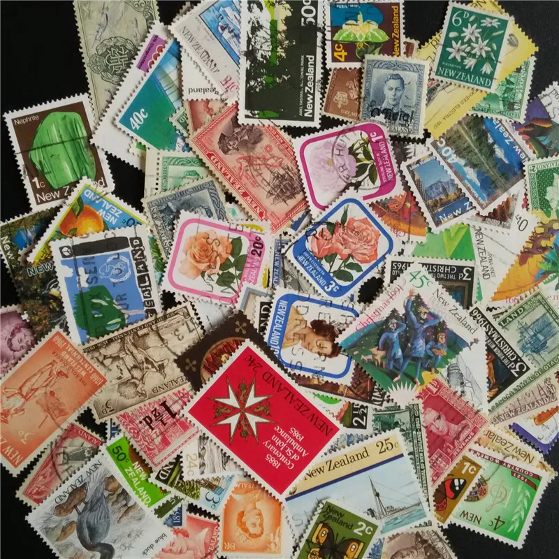 New Zealand 10/20/50/100 PCS Special commemorative Timbre Postage Stamps Post Mark Off Paper Collecting No Repeat All Different