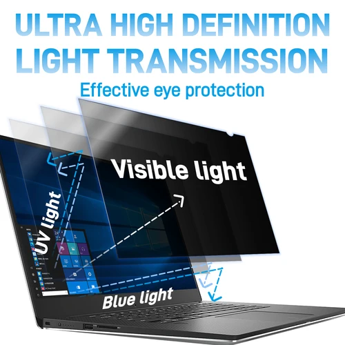Imagen 2 del producto Para ordenador portátil 14 pulgadas privacidad Anti-peep/espía Protector de pantalla extraíble Notebook PC ordenador película de filtro de luz azul para relación 16:9