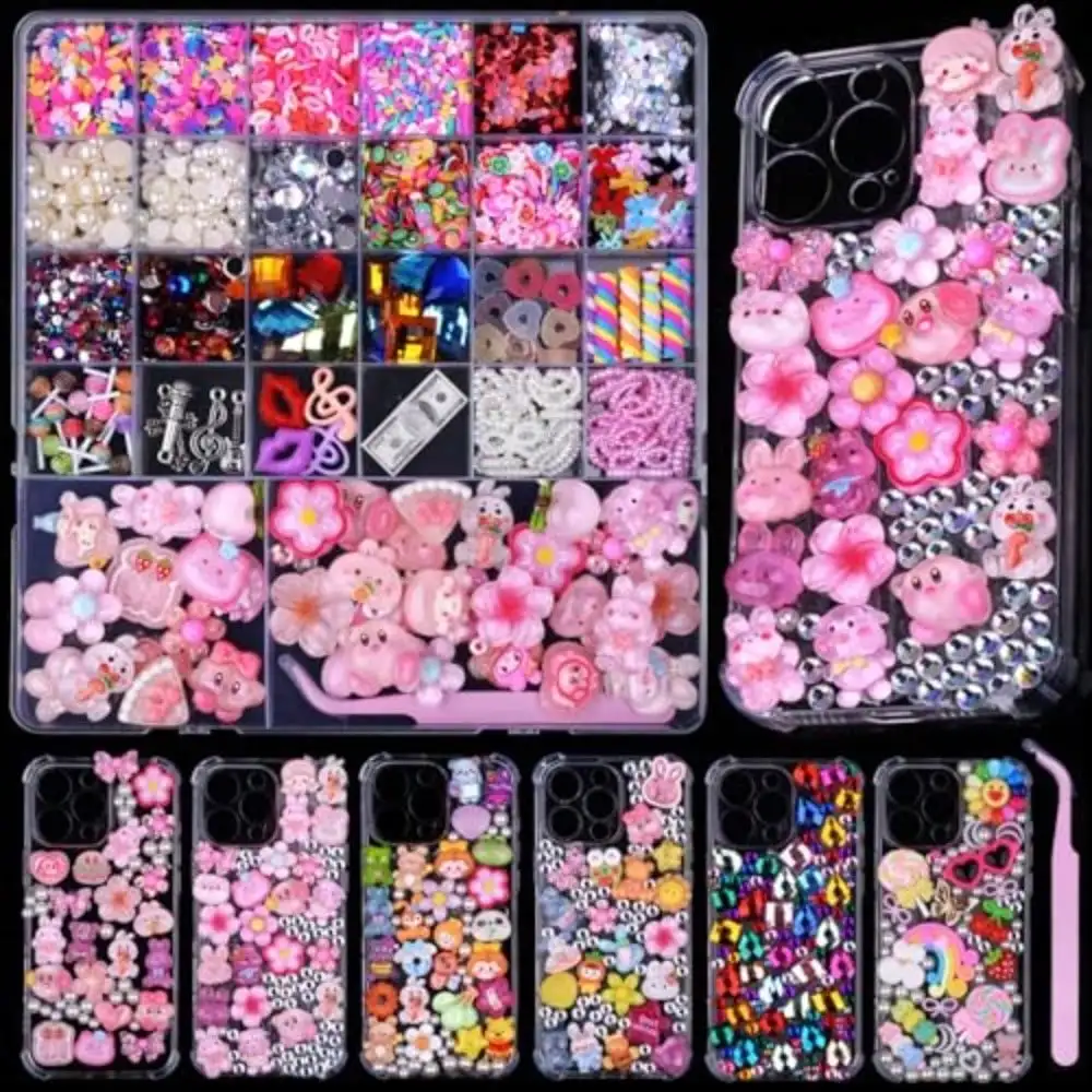 

3980 Pcs Junk Case Charms Kit For Phone CaseSlime Craft Cute Nail Art Charms