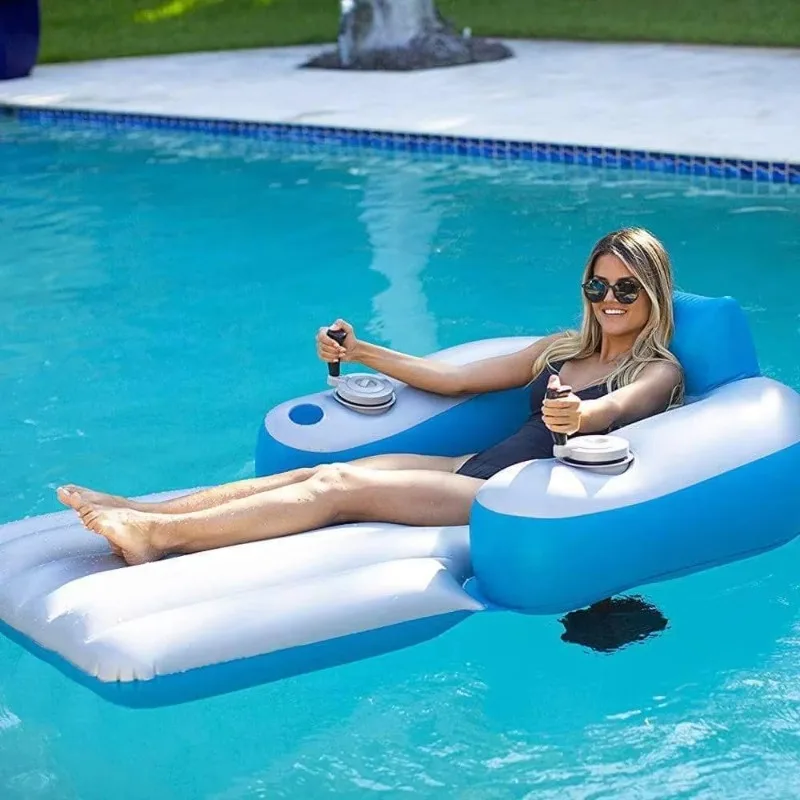 

Lightweight Durable Motorized Inflatable Pool Lounger Water Hammock Raft for Pool or Lake Toy for Adults