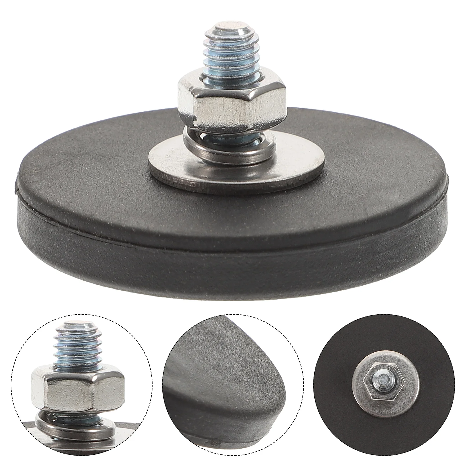 Magnets Magnet Coated Mounting Heavy Magnet Duty Heavy Stud Base Mount Bolts Nuts Scratch Anti Male Black Surface