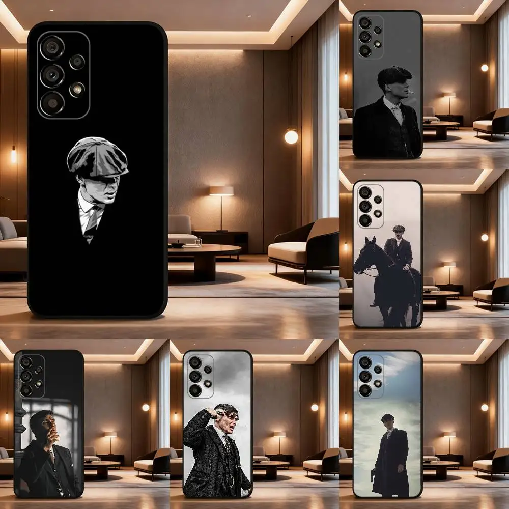 

Movie P-Peaky B-Blinders Phone Case For Samsung Galaxy A73,31,32,72,41,53,52,71,22,5G,Note,J7,8,9 Soft Black Cover
