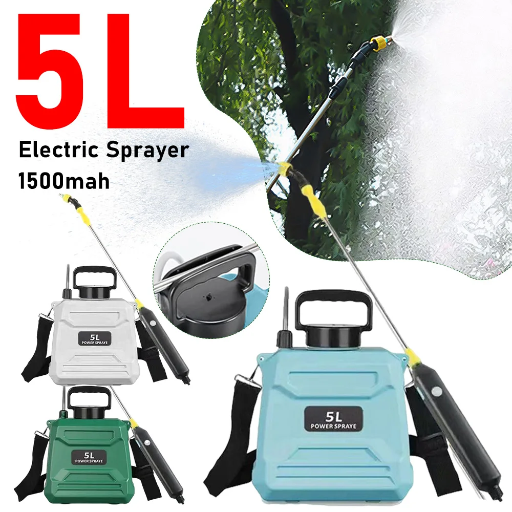 5L Shoulder Sprayer Electric Backpack Sprayer USB Rechargeable Garden Water Sprayer Multi-Function for Glass Cleaning