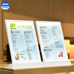 SVIAO A4 USB Led Light Restaurant Metal Display Menu Shelf Promotion Desktop Beer Bar Shop Display Board