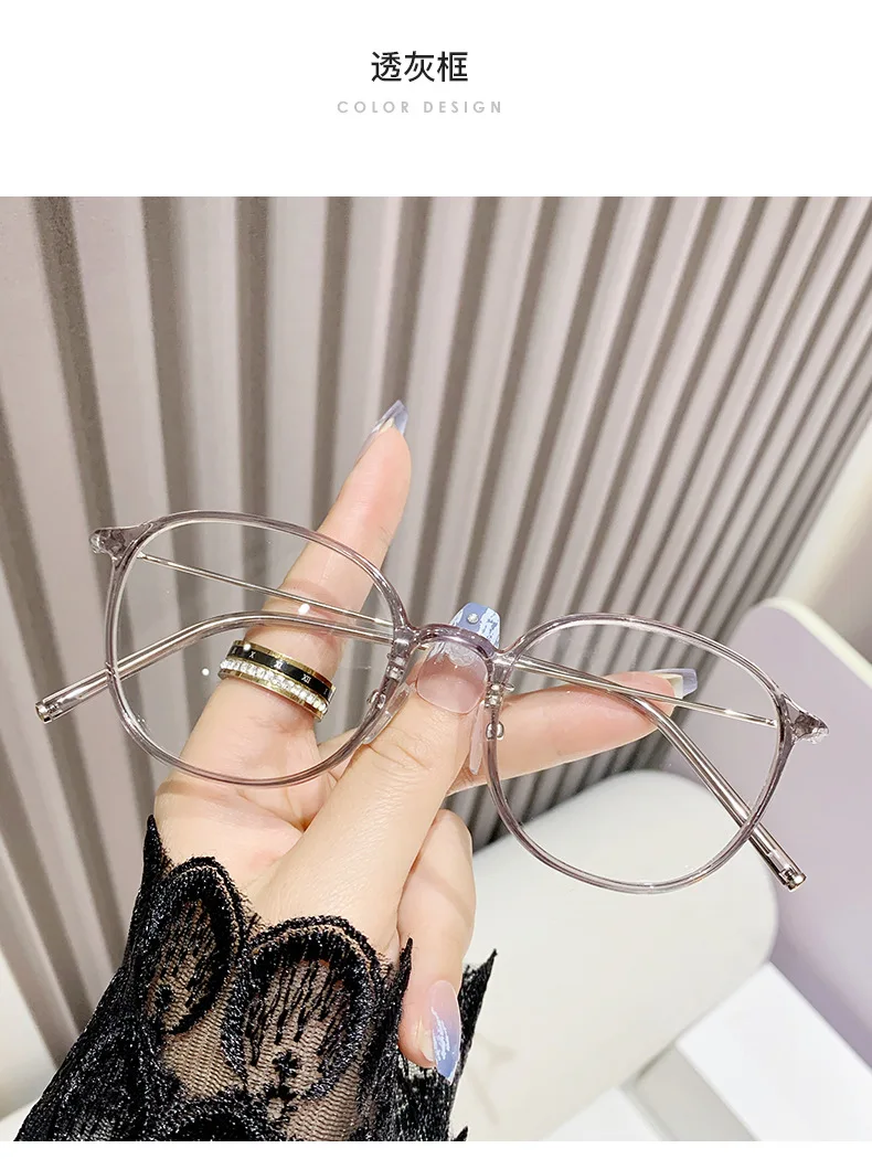 Presbyopie-Brille mit PC + Metallrahmen, runde Schildpatt-Anti-Blaulicht-Brille, 0 Grad, kann zur Dekoration verwendet werden – Detail 17