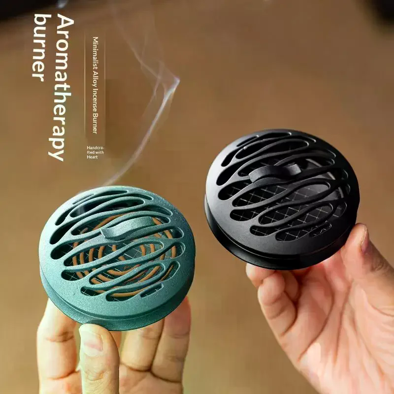 Home Decor Creative Ornament Backflow Incense Holder Zinc Alloy Retro Hollow Fragrance Censer Incense Burner