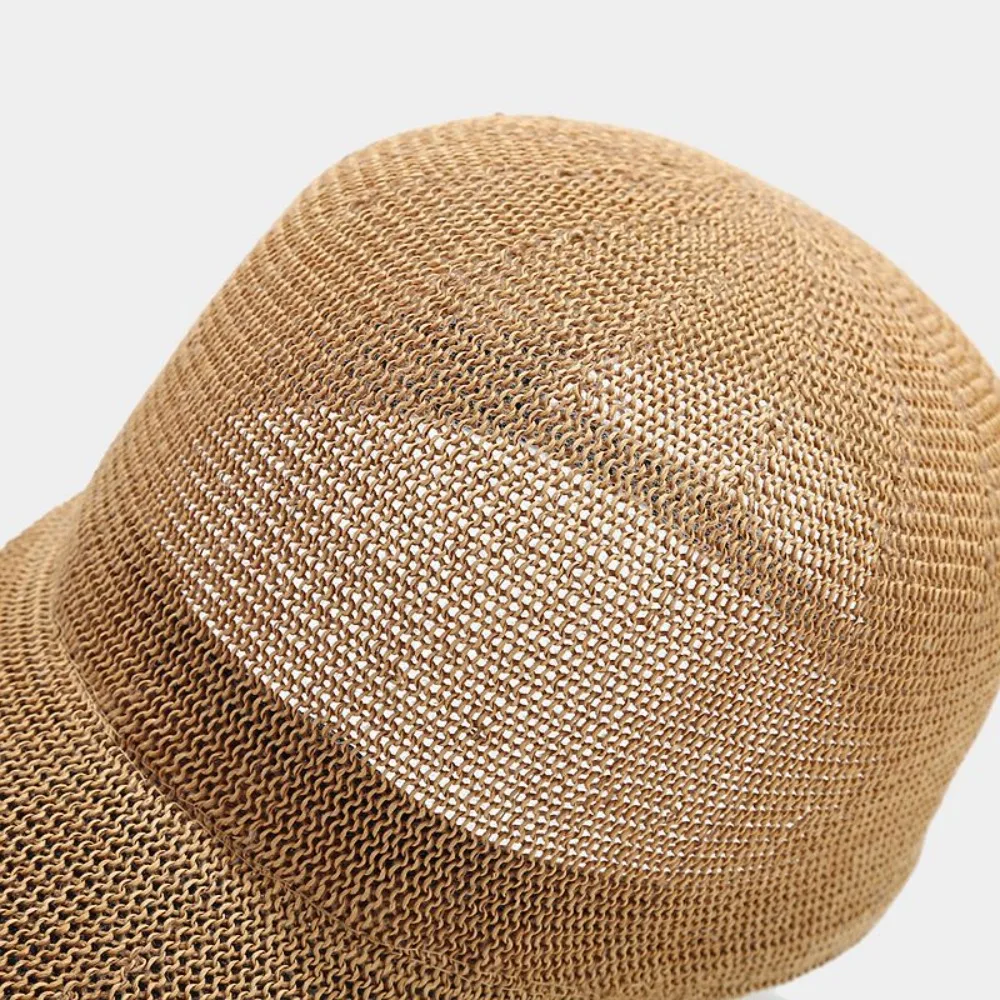 New Unisex Straw Hat Woman Outdoor Casual Sun Hats Sunscreen Summer Baseball Cap Adjustable Fashion Solid Color Anti-UV Cap Gift