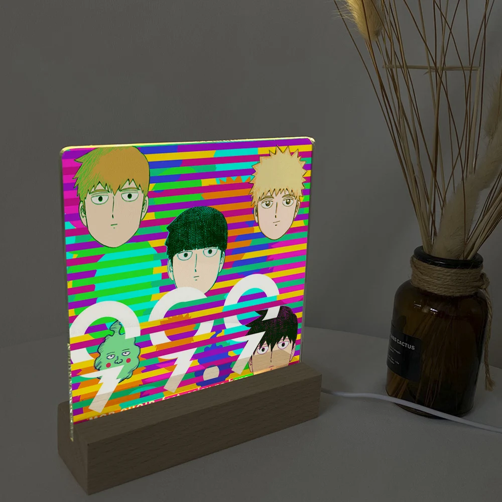 

Anime Mobu Saiko Hyaku Kageyama Shigeo Mob Psycho 100 Reigen Arataka Dimple Cosplay Cartoon Night Light Ambitus Bed Lamp Gift
