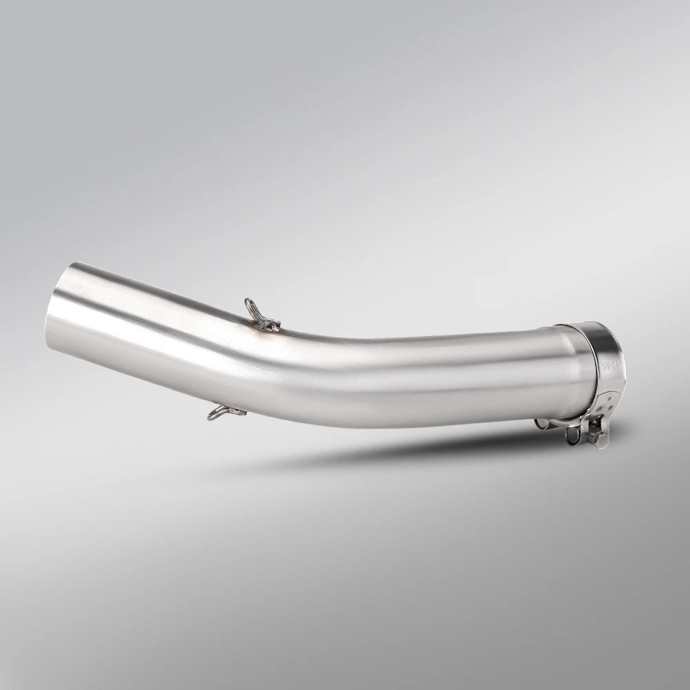 Stainless Steel Exhaust Mid Link Pipe Slip On Connect Tube For Versys 1000 2019-2022 Motorcycle Aftermarket Muffler Adapter Pipe
