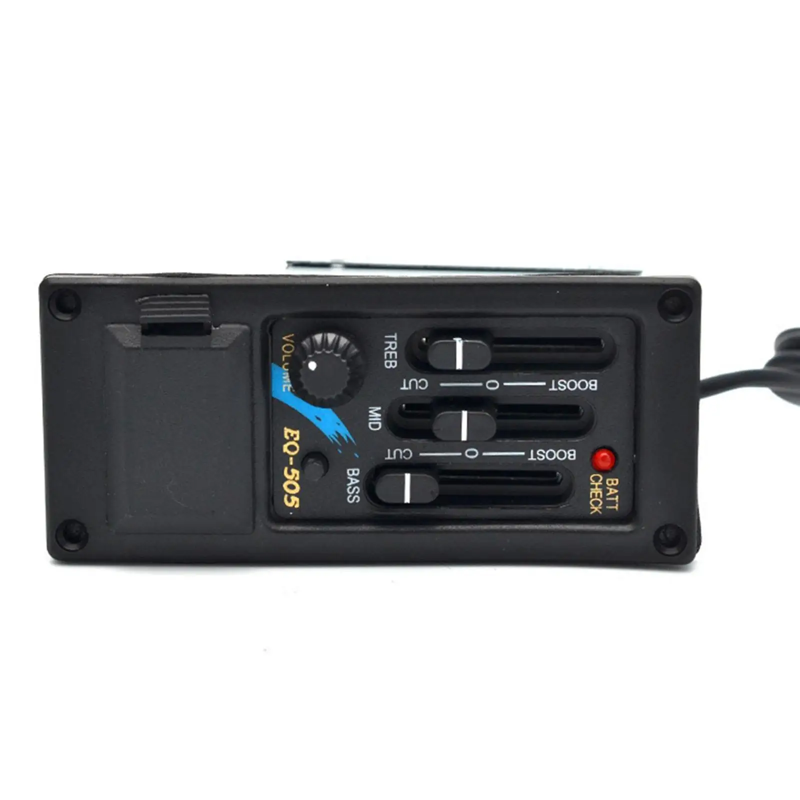Preamplificador Ecualizador de Guitarra con Pastilla Piezoeléctrica, Sintonizador LCD de 3 Bandas, Accesorio para Guitarra Acústica para Interpretación Musical