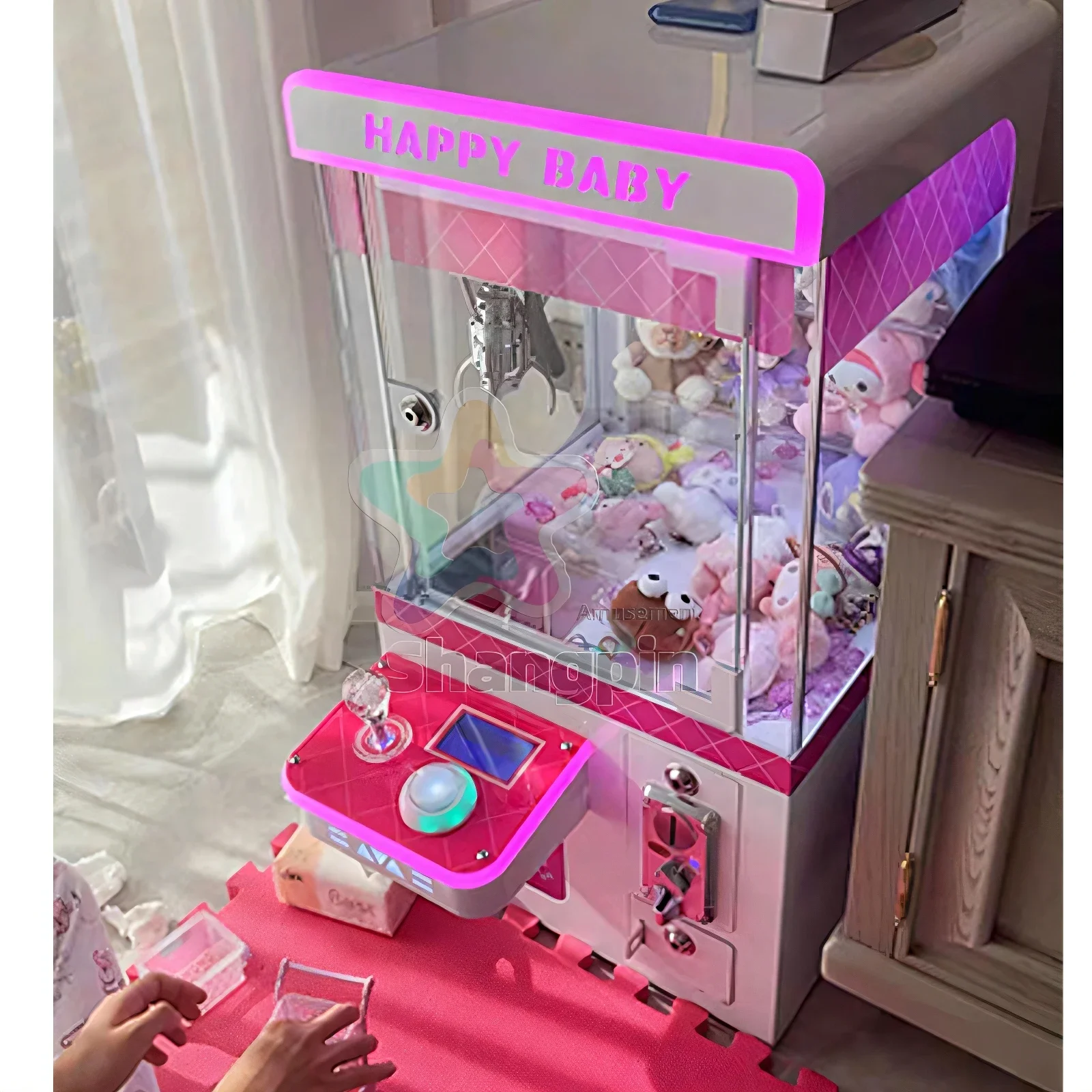 High Quality Wholesale Tide House Coin-Operated Mini Claw Crane Machine Tabletop Doll Prize Vending Machine Toys and Gifts