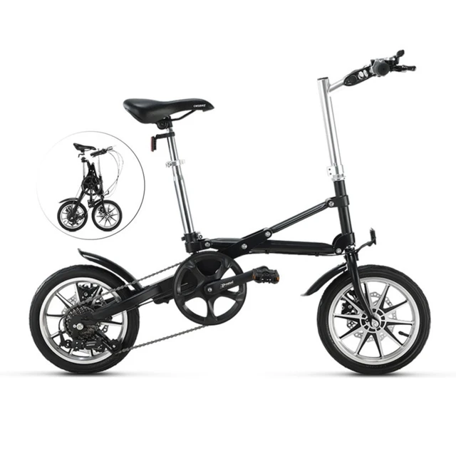 14 Inch One Second Folding Bicycle Ultra Light Small Adult Student Variable  Speed Bicycle To Go To School To Work Scooter 2023 - AliExpress