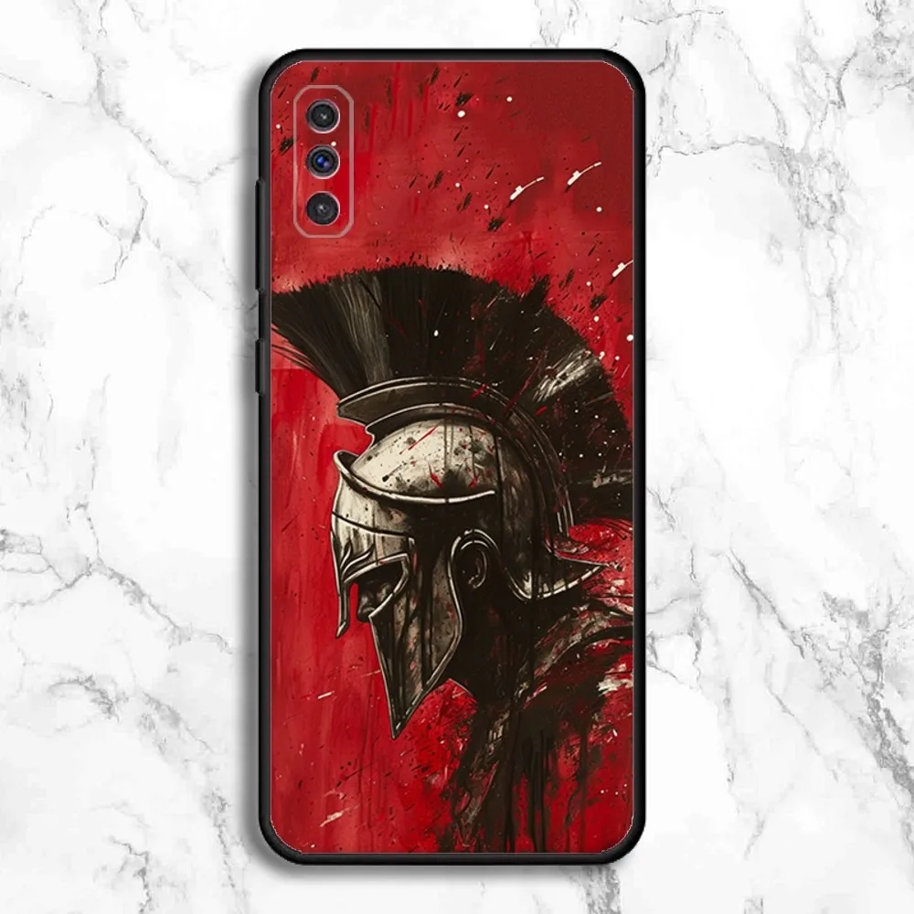 Spartan Phone Case For Samsung Galaxy A13,A21s,A22,A31,A32,A52,A53,A71,A80,A91 Soft Black Phone Cover