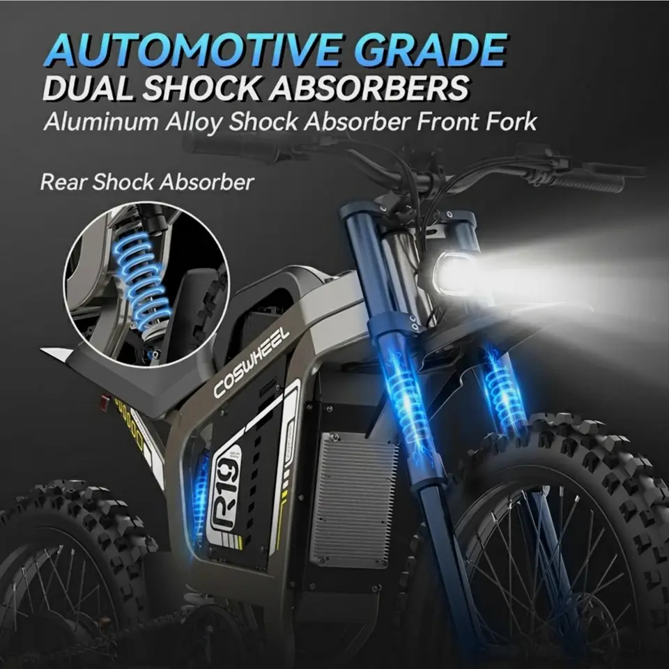 R19 Electric Bike Motorcycles 72V 40AH Lithium Battery Adult Mountain Ebike 9000W Mountain Electric Men's Moped Road E Trucks image 4