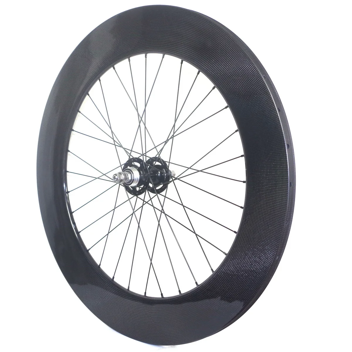 Fixed Gear Carbon Wheels 88mm Depth Clincher Tubular Bike Wheelset Disc 23mm Width