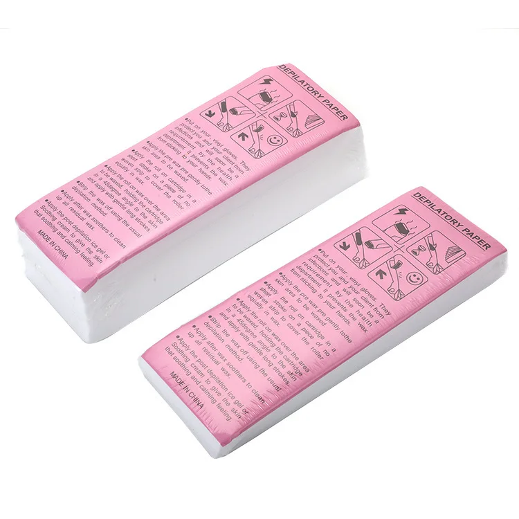 Wholesale 500/1000/2000PCS High Quality Nonwoven Body Cloth Hair Remove Wax Paper Rolls Hair Removal Epilator Wax Strip Paper 2#