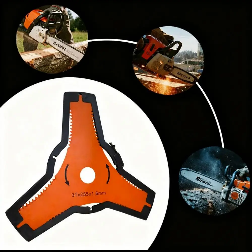 

Professional Manganese Steel Lawn Mower Cutter Three Teeth Quenching Three Teeth Cutter Steel Imported Special Cutter Lawn Care