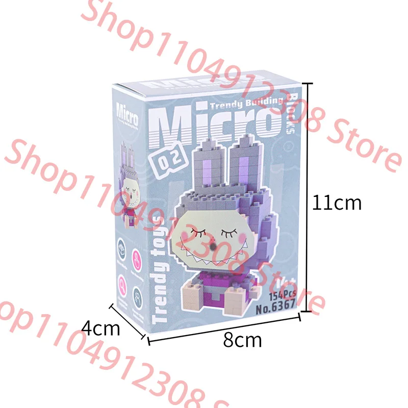 

Compatible with cartoon doll desktop cute accessories, small particle puzzle assembly toys