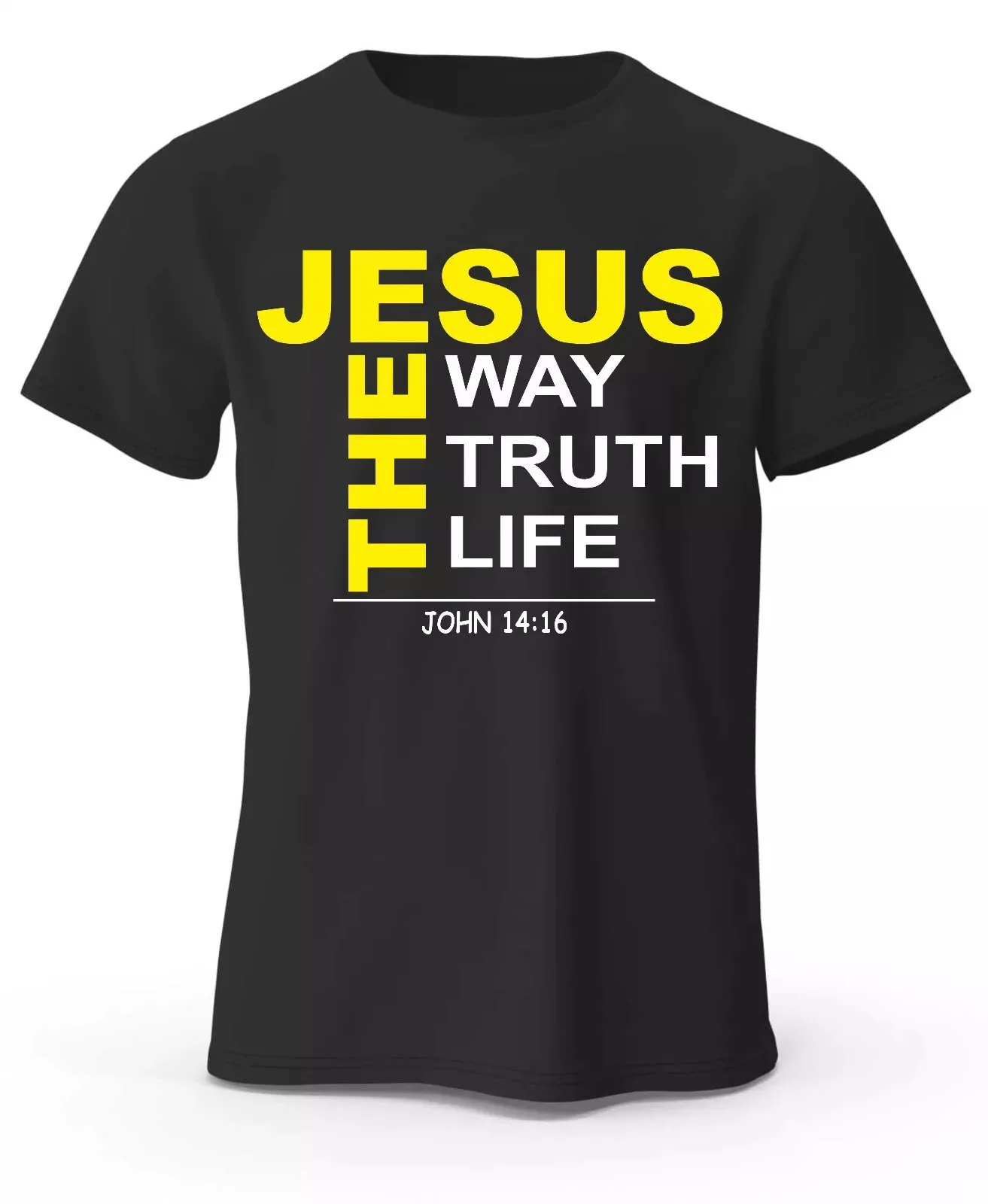 

JESUS THE WAY TRUTH LIFE JOHN 14:16 JESUS THE T-SHIRT JESU'-Cartoon Wacky Races Summer Personalized Loose Cotton