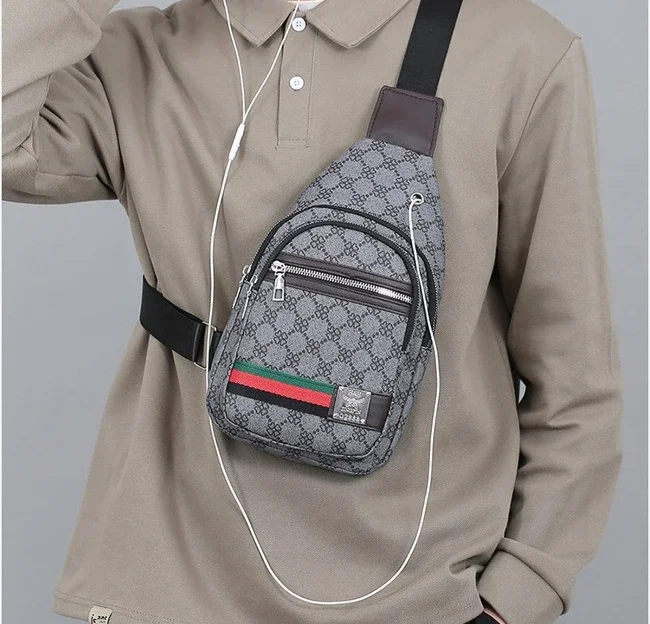 Universelle Multifunktionale Umhängetasche für Herren/Damen, Schulter-Crossover-Brusttasche, lässige Handtasche mit Kopfhörerfach – Detail 18