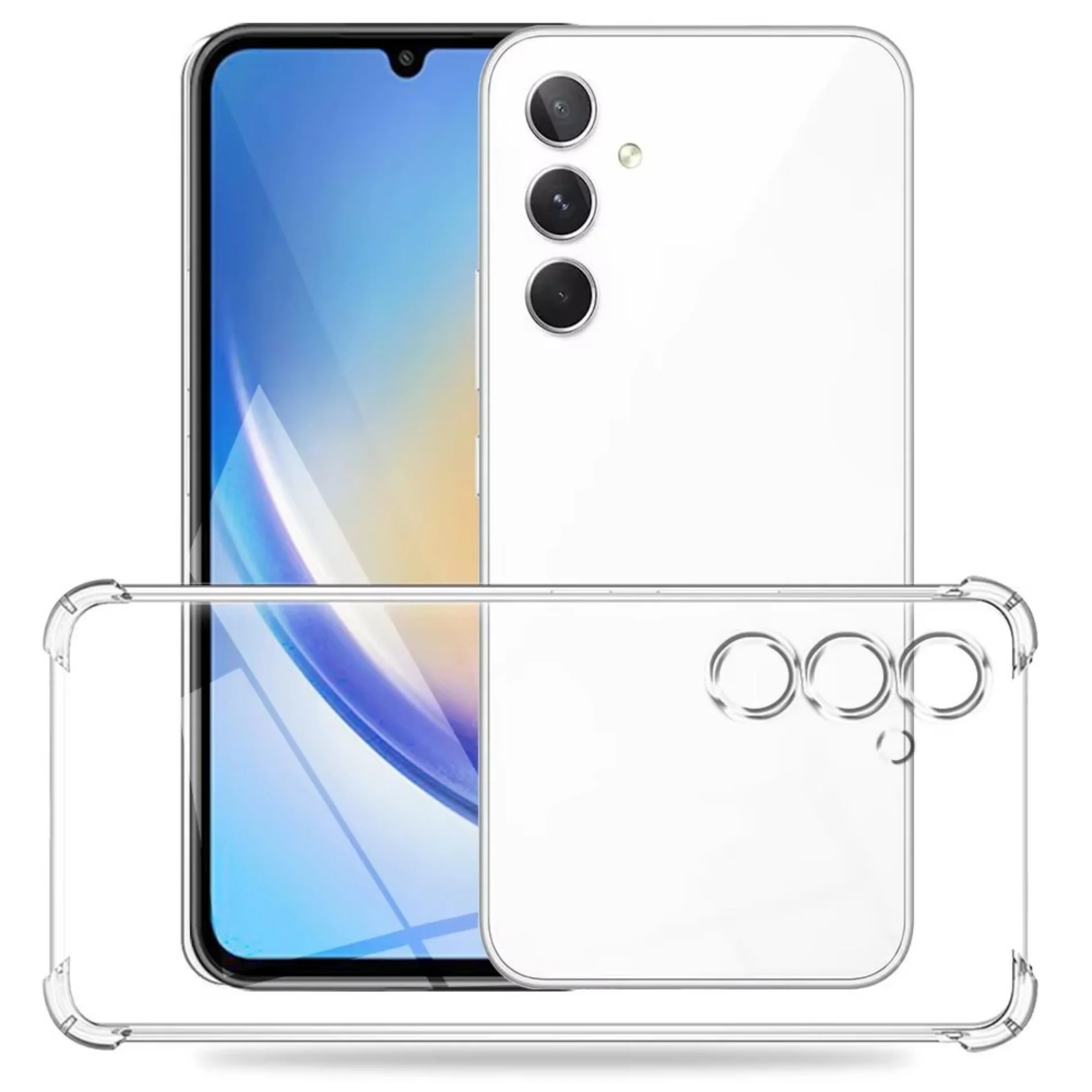 Shockproof Transparent Soft Case For Samsung Galaxy A17 A07 A16 A06 A15 4G 5G A57 A37 A27 A56 A36 A26 A55 A35 A25 A05 A05s Cover