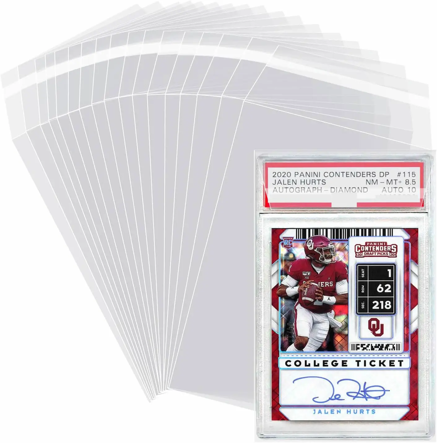 100 fundas protectoras para tarjetas clasificadas, aptas para tarjetas coleccionables de Pokémon, béisbol, fútbol y otros deportes.