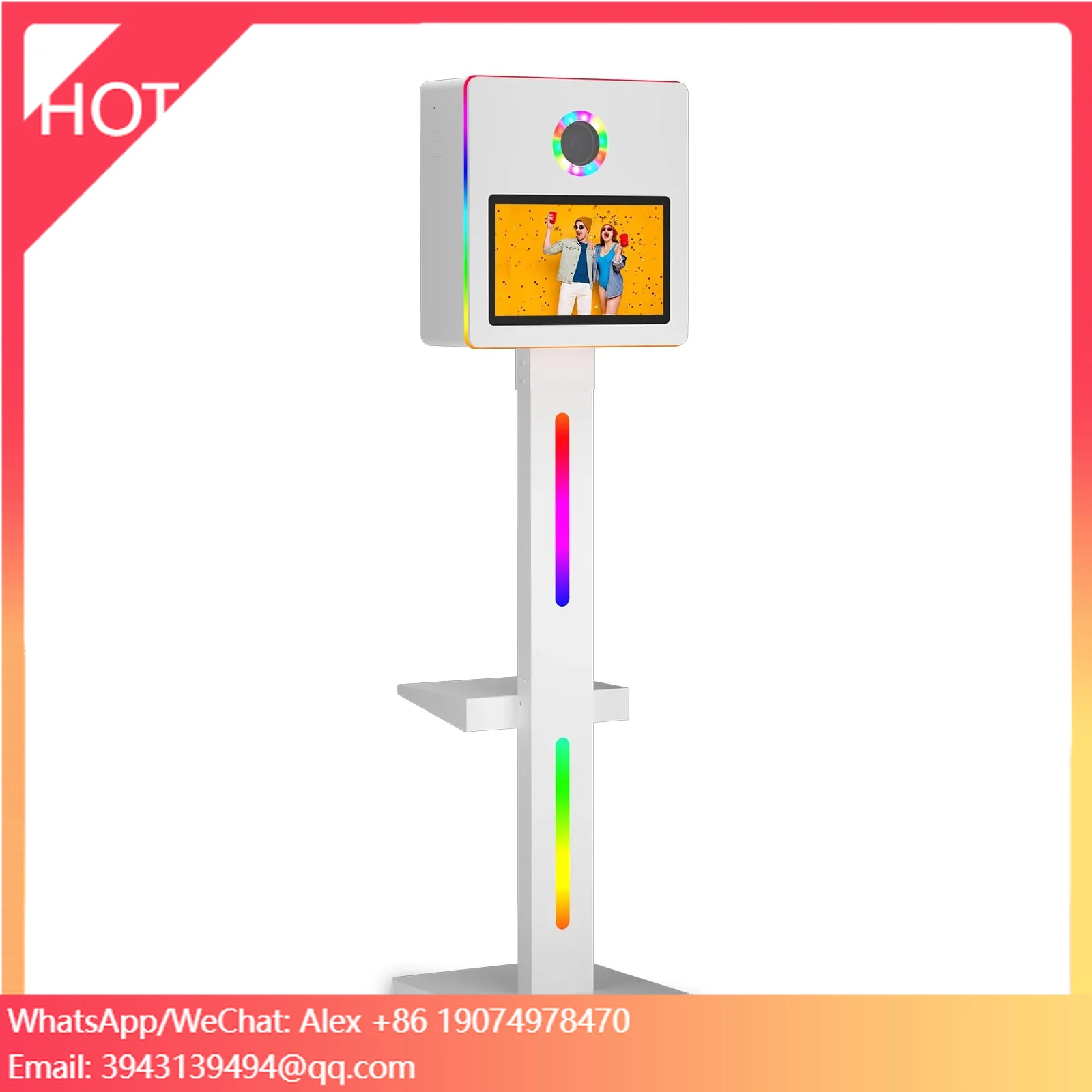 

2025 New Dslr Photo Booth Machine Selfie With 15.6 Inch Touch Screen Photobooth Camera Printer Shell For Party