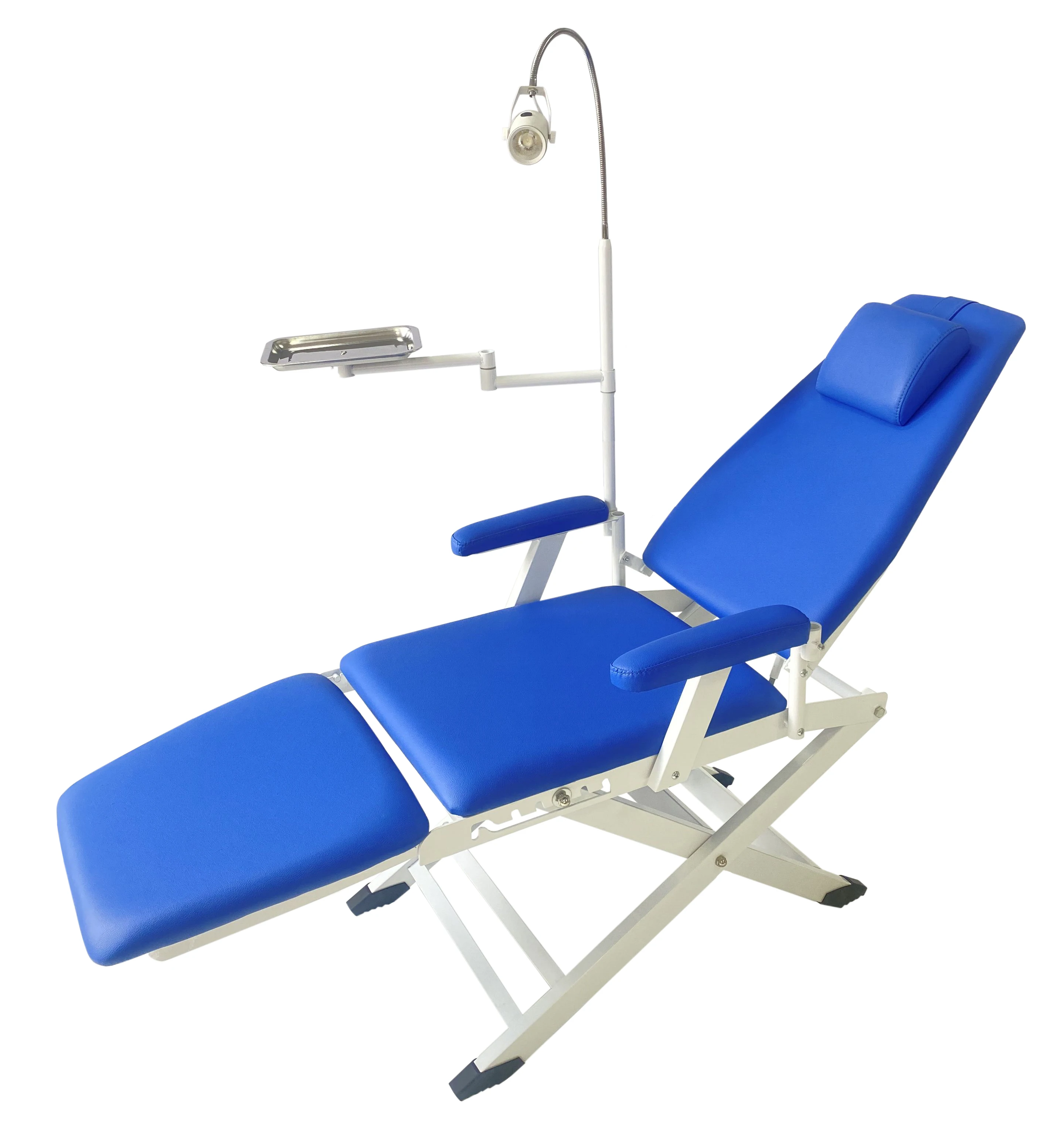 LK-A37C Pro كرسي De-ntal المحمول كرسي De-ntal في الهواء الطلق مع صينية المصباح كرسي المريض المحمول De-ntal