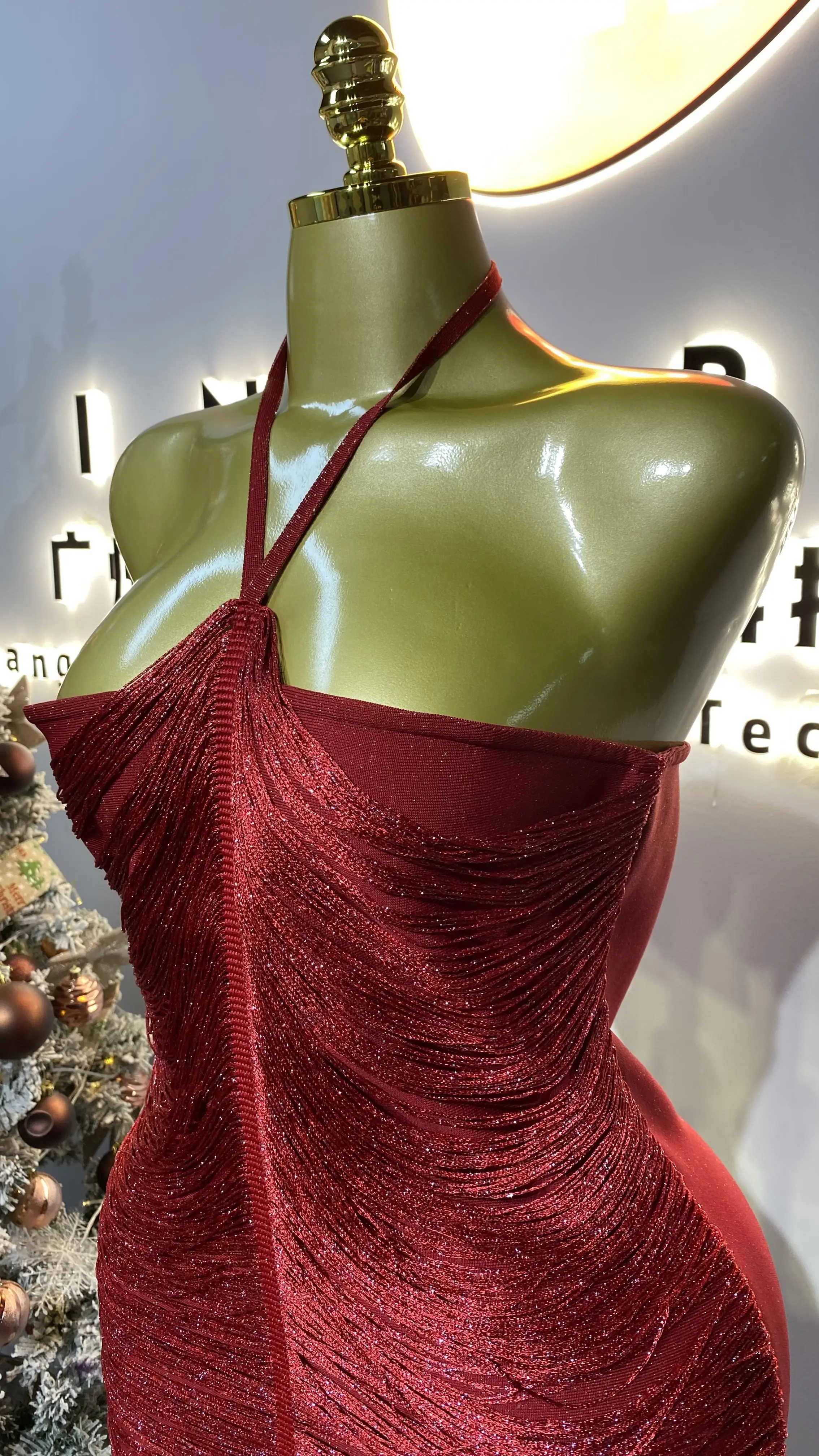 فستان ماكسي أنيق بدون ظهر، فستان سهرة نسائي أنيق.-GZXX319 #4