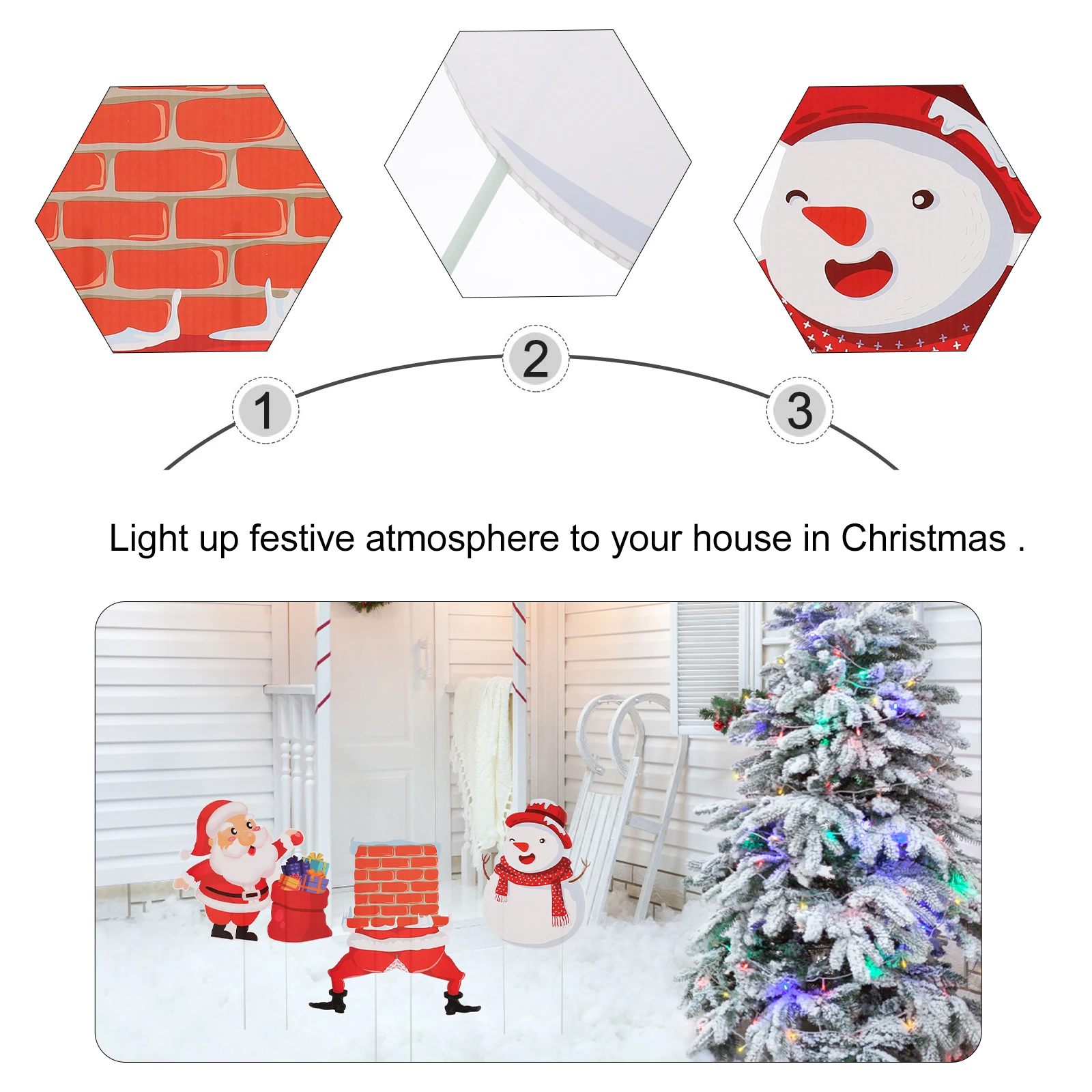 

Yard Sign Christmas Fantastic Decorations Holiday Signs Garden Lawn Outdoor Stake Xmas
