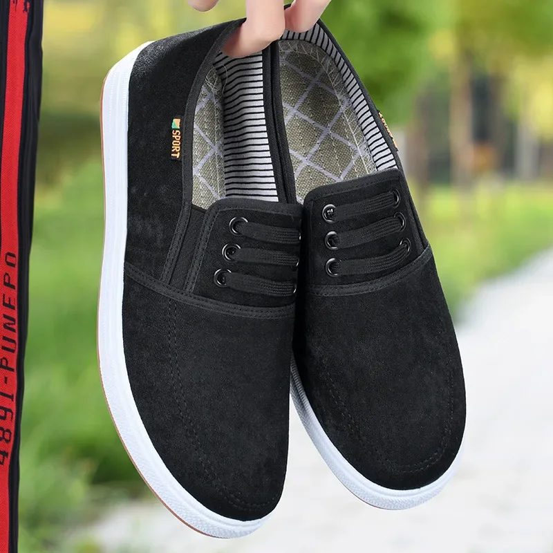 Fashionable New Men's Canvas Shoes,soft,comfortable,non Slip,wear-resistant,easy To Put on Take Off,outdoor Men's Board Shoes