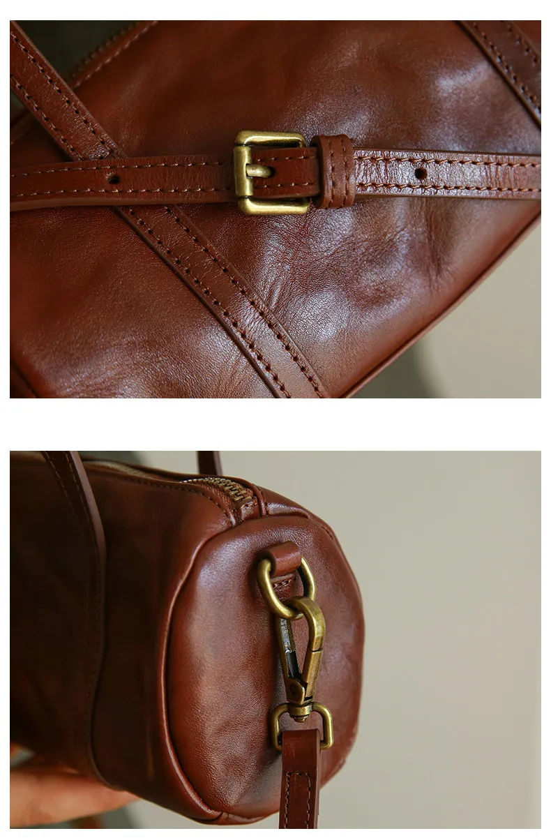 PNDME modische, lässige, handgefertigte Damenhandtasche aus erster Schicht Leder, schlichte, Vintage-Optik, echtes Leder, niedliche Mini-Umhängetasche für Damen – Detail 17