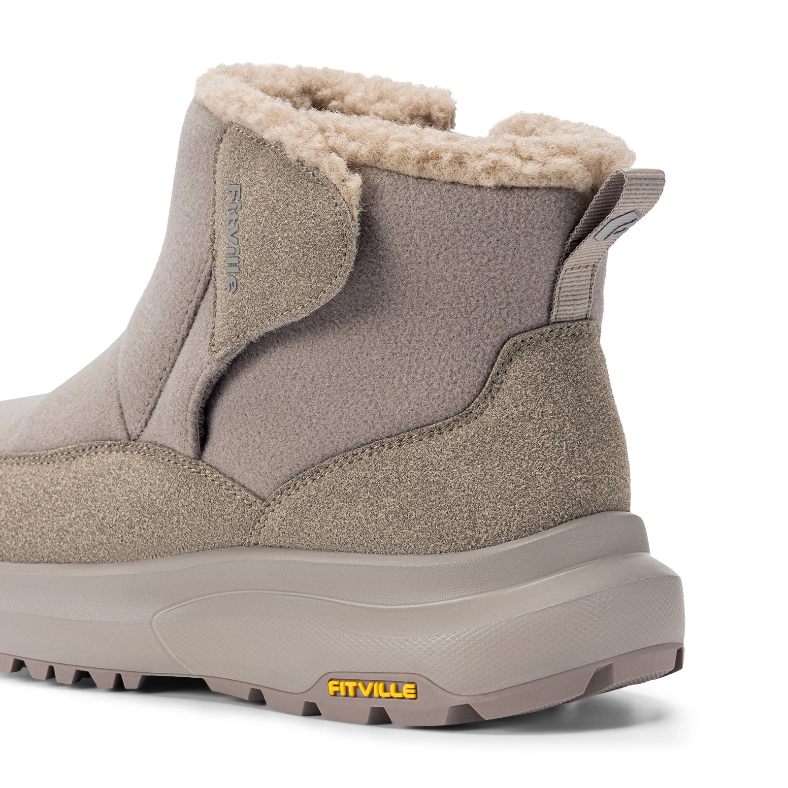 FitVille Damen-Schneestiefel mit extra breiter Zehenpartie, wasserabweisende, pelzgefütterte, warme Diabetiker-Schuhe zur Schmerzlinderung. – Detail 21