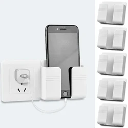 4-1PCS Wall Mounted Storage Box Multifunction Punch Free Organizer TV Remote Control DIY Mobile Phone Plug Charging Holder Stand