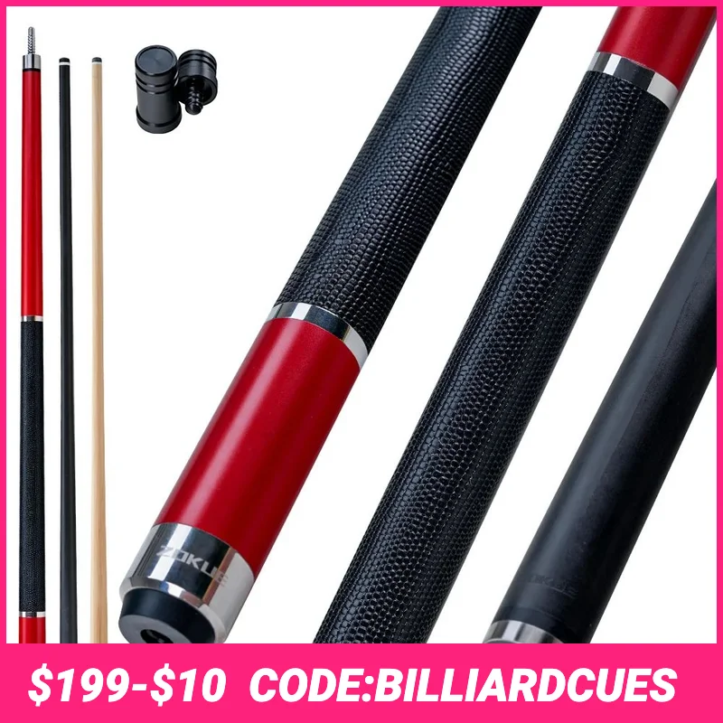 

ZOKUE Elite Series Carbon Fiber Pool Cue Low Deflection Full Carbon Technology Cue Stick For Beginner Primary Pool Stick