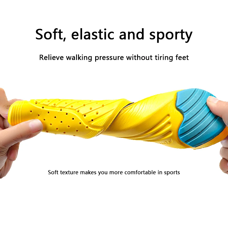 1Pair Memory Foam Insoles Orthopedic Insole Soft Comfort Running Sports Shoe Inserts Arch Support Non Slip Shoe Pads