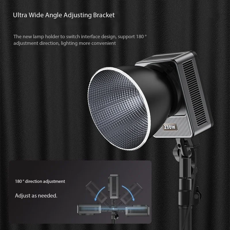 LIYADI G230W LED الفيديو الضوئي ثنائي اللون 2800K-6500K المهنية COB ملء ضوء أضواء التصوير الفوتوغرافي لإضاءة الاستوديو سوفت بوكس