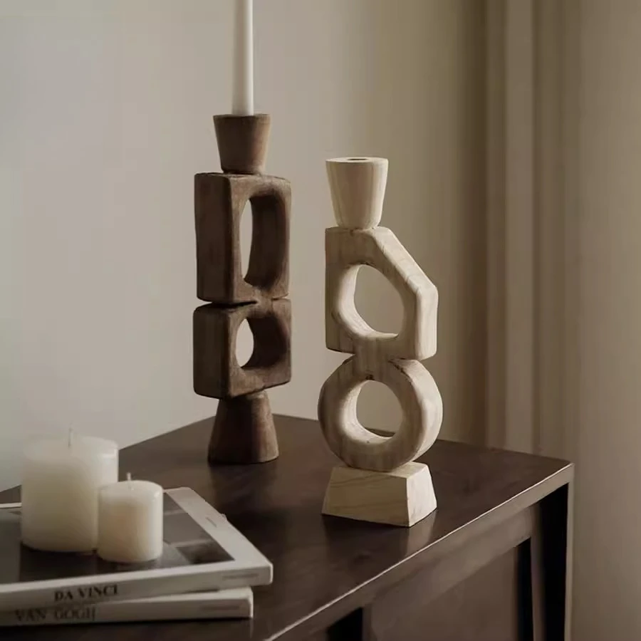 

advanced sense geometric art special-shaped candlestick ornament model room living room wine cabinet creative decoration