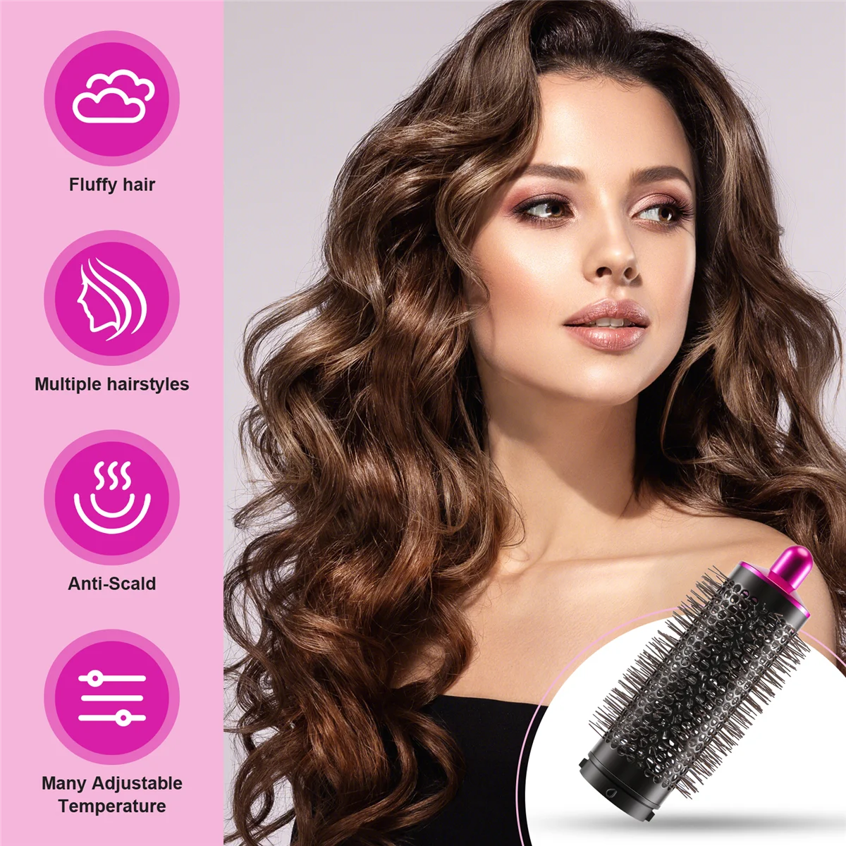 Curling Iron acessórios adequados para Dyson Airwrap, cilindro pente