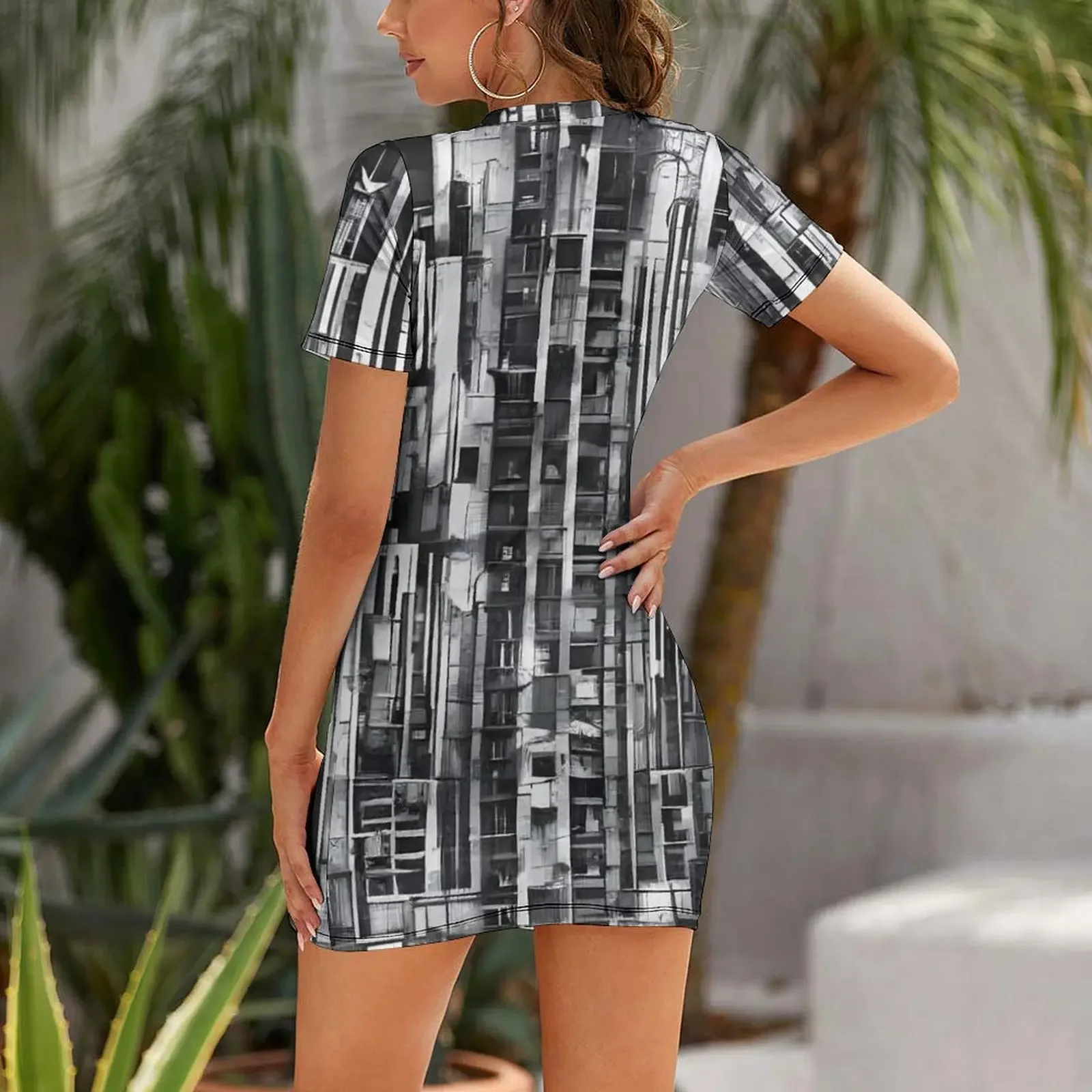 The Sky is the Limit Short-Sleeved Dress women's summer clothing 2025 sexy dress party dress women elegant luxury