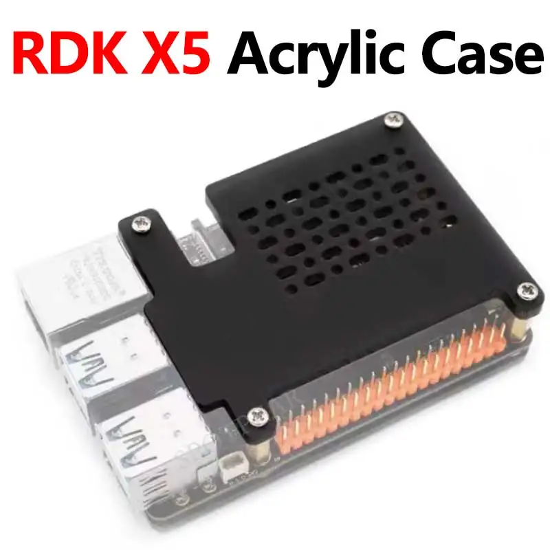 RDK X5 Black Acrylic Case  chassis with heat dissipation holes