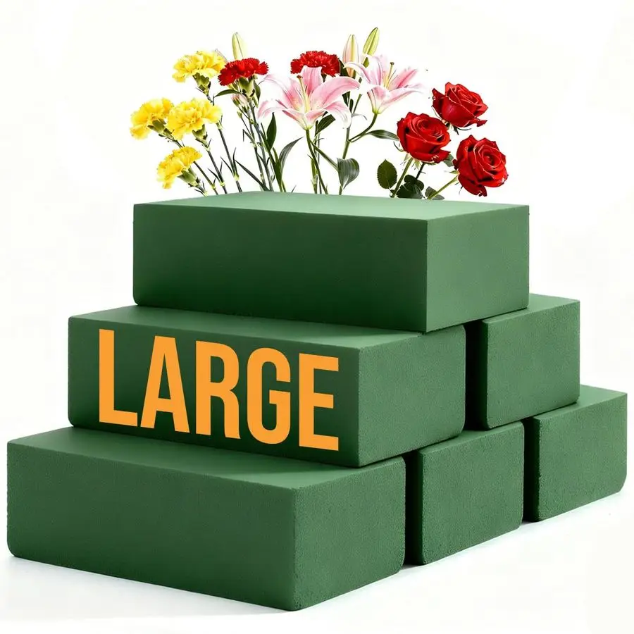 

Pack Large Floral Foam Blocks, Wet amp Dry Flower Foam for Fresh and Artificial Flowers, Florist Styrofoam Flower Arrangements S