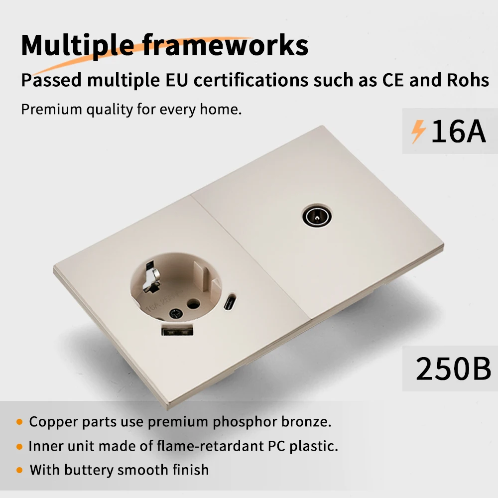 tomada-de-energia-integrada-para-tv-com-1-porta-usb-a-c-acabamento-com-sensacao-de-pele-painel-embutido-diy-para-pintura