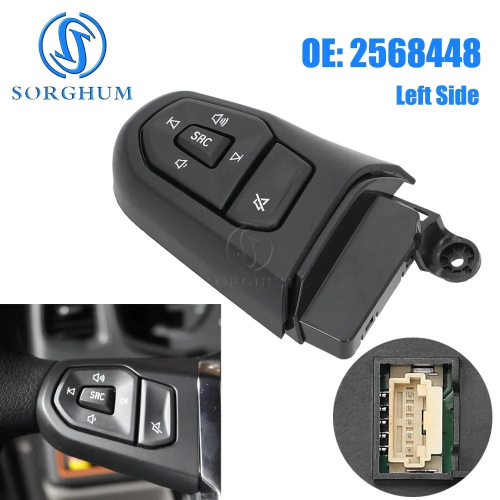 SORGHUM For Truck Scania L,P,G,R,S 2016- Steering Wheel Switch Multifunction Module Control Button 2545506 2545505 2568445