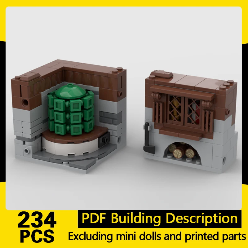 Medieval Castle Model MOC Building Bricks Stove And Components Modular Technology Gifts Holiday Assemble Children Toys Suit