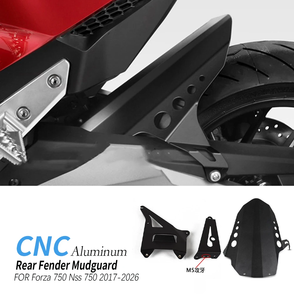

For Hodna Forza 750 NSS750 2021 - 2024 2025 2026 Rear Fender Extender Wheel Mudguard Splash Bracket Guard Cover NSS 750 Forza750