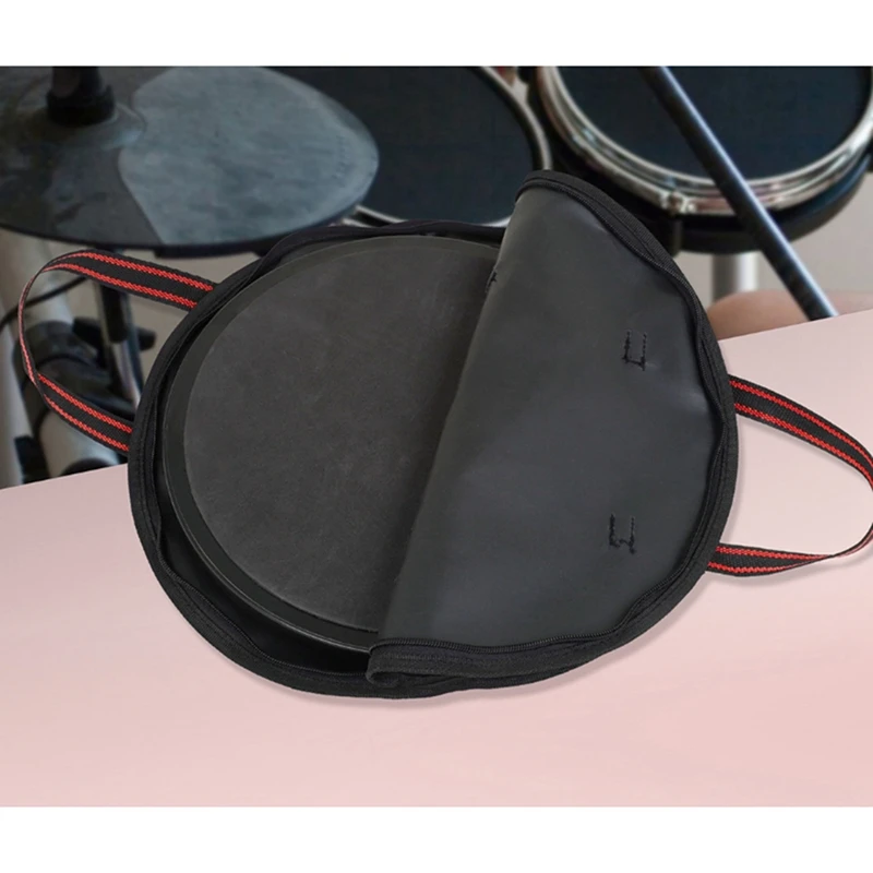 10 Inch Black Oxford Cloth Drum Bag Portable Drum Mute Pad With Handbag Drumhead Board Bag