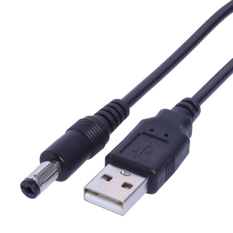 Quality USB to DC5.5 x 2.1mm Power Cord Charging Cable for Electronic Keyboard, LED Light Strip, 5V Device