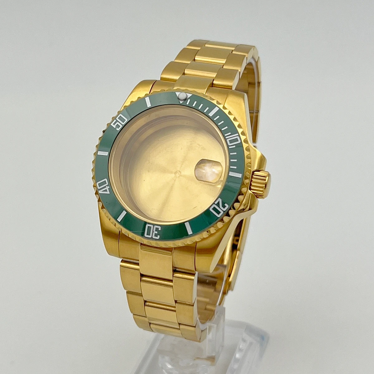 Full gold NH35 case, gold case three strap set, multi-color SUB bezel, suitable for NH34/NH35/36,