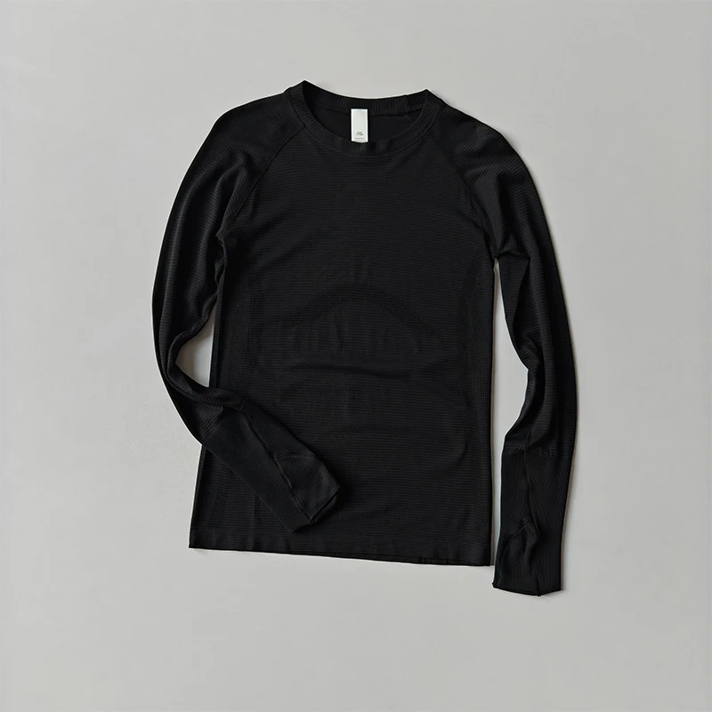 Damen Outdoor-Sportshirt Yoga-Bekleidung Fitness-T-Shirt Lauf-Workout-Top Damen Langarm-Sportbekleidung Trainingskleidung Fitnessstudio-Kleidung – Detail 9